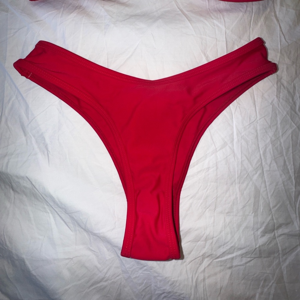 BRAND NEW 93 Play Street | Carson Scarlet Red Cheeky Bikini Bottom - Picture 3 of 8